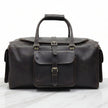 Izumi Genuine Leather Duffle Bag Dark Brown