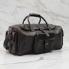 Izumi Genuine Leather Duffle Bag Dark Brown