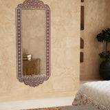 Jia Teakwood Bone Inlay Full Length Mirror Natural