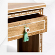 Jiya Mango Wood Inlay Bedside 1 Drawer