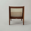 Kora Cane Back Wooden Lounge Chair back view showing cane