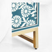 Table de chevet avec incrustation d'os Lalita, vert sarcelle