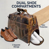 Levi Genuine Leather Duffle Bag Brown
