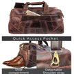 Levi Genuine Leather Duffle Bag Dark Brown