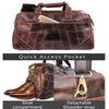 Levi Genuine Leather Duffle Bag Dark Brown