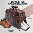 Levi Genuine Leather Duffle Bag Dark Brown