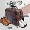 Levi Genuine Leather Duffle Bag Dark Brown