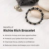 LH Richie Rich Bracelet Pyrite & Black Obsidian