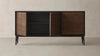 Linea Fluted Three Door Sideboard Metal Frame front view