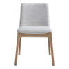 Linn Upholstered Oak Dining Chair Set front view