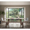 Linn Upholstered Oak Dining Chair Set in a dining room