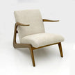 Lino Mid Century Boucle Lounge Chair front angle