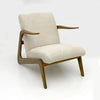 Lino Mid Century Boucle Lounge Chair front angle