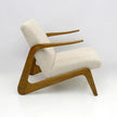 Lino Mid Century Boucle Lounge Chair side view