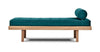 Loft Tufted Wooden Daybed in teal