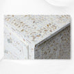 Close up look at the lvory mother of pearl lnlay chest of 7 drawers 3