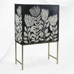 Artisan-made Lucas bone inlay black bar cabinet for modern homes