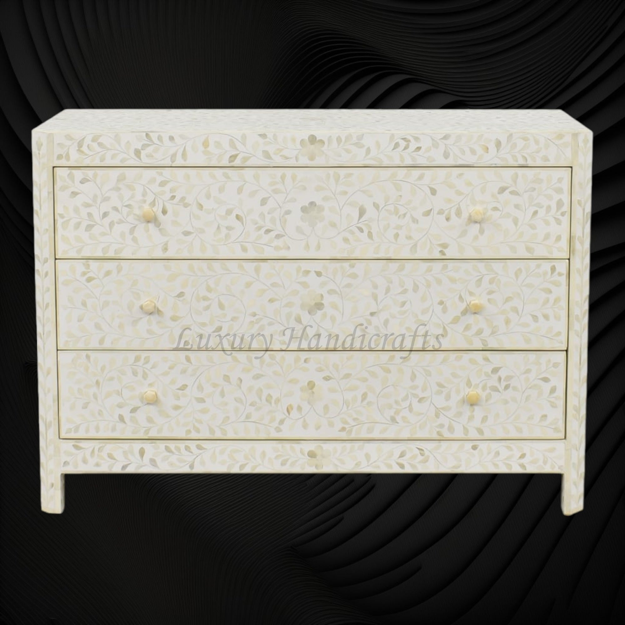 Bone Inlay Lexi Dresser White