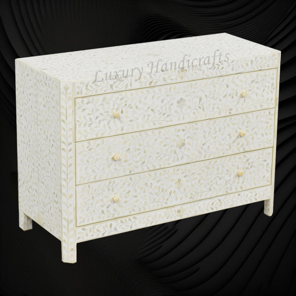 Bone Inlay Lexi Dresser White