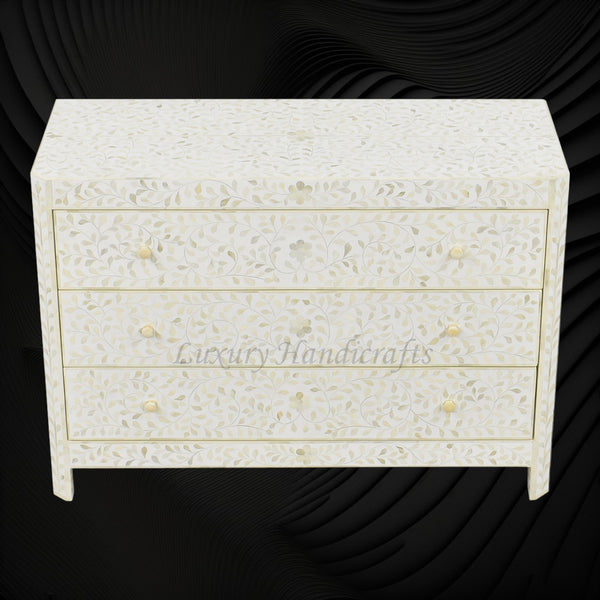 Bone Inlay Lexi Dresser White