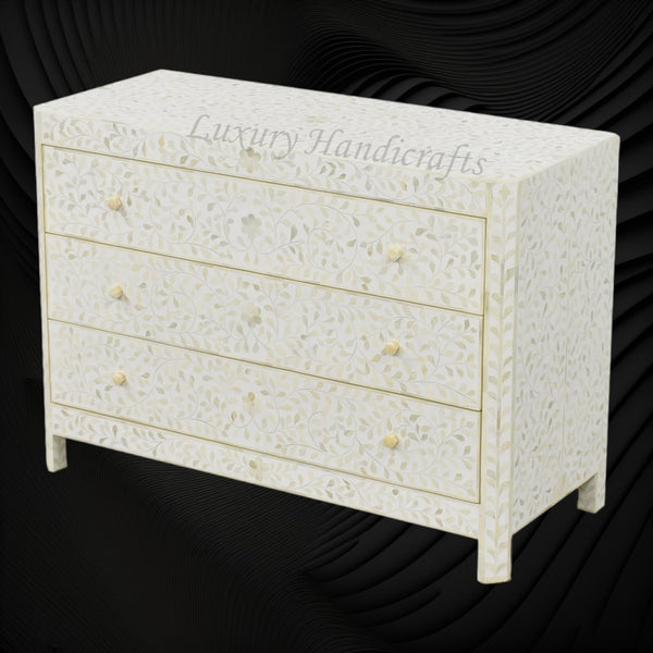 Bone Inlay Lexi Dresser White