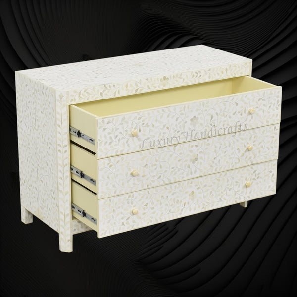 Bone Inlay Lexi Dresser White