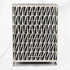 Tallboy con 6 cajones con incrustaciones de hueso de Malawi, negro y blanco