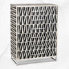 Tallboy con 6 cajones con incrustaciones de hueso de Malawi, negro y blanco
