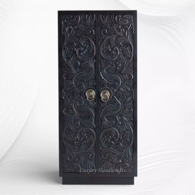 Matasya Handcarved Almirah Indigo