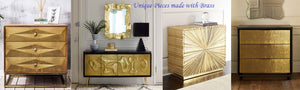 brass and silver furniture