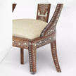 Mia Teakwood Bone Inlaid Dining Chair Walnut