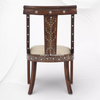 Mia Teakwood Bone Inlaid Dining Chair Walnut