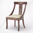 Mia Teakwood Bone Inlaid Dining Chair Walnut