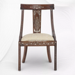 Mia Teakwood Bone Inlaid Dining Chair Walnut