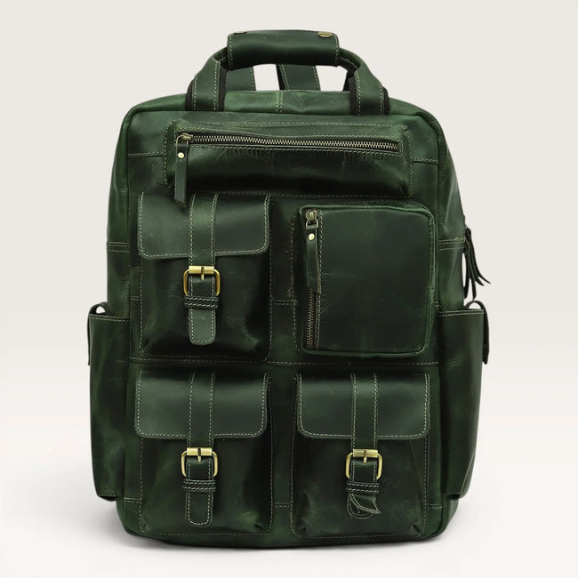 Michael Genuine Leather Backpack Unisex Multifunctional