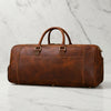 Miguel Genuine Leather Weekender Bag Brown