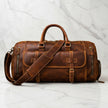 Miguel Genuine Leather Weekender Bag Brown