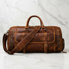 Miguel Genuine Leather Weekender Bag Brown