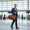 Miguel Genuine Leather Weekender Bag Brown