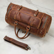 Miguel Genuine Leather Weekender Bag Brown