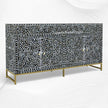 MOP Intarsio Scroll Vine Buffet Grigio