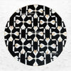 MOP Inlay Lotus Accent Table Black 3