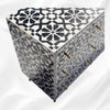 Bone Inlay Moroccan 9 Drawer Chest Black 2