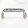 Moroccan Inlay Waterfall Coffee Table Black | Black And White Bone Inlay Coffee Table