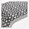 Moroccan Inlay Waterfall Coffee Table Black | Black And White Bone Inlay Coffee Table