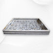 Plateau Design Croix Incrustation Nacre Gris