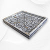 Plateau Design Croix Incrustation Nacre Gris