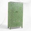 Mother of Pearl Inlay Armoire Floral Green 1