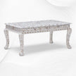 Mother of Pearl Inlay Floral Coffee Table White