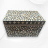Mother of Pearl Inlay Jewelry Box Dark Grey